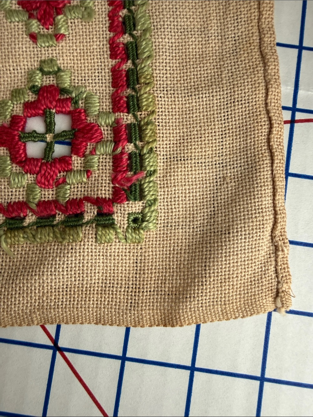 Vintage Hand Embroidered Drawn Thread Hardanger Style Table Topper 18” Square - Picture 12 of 15